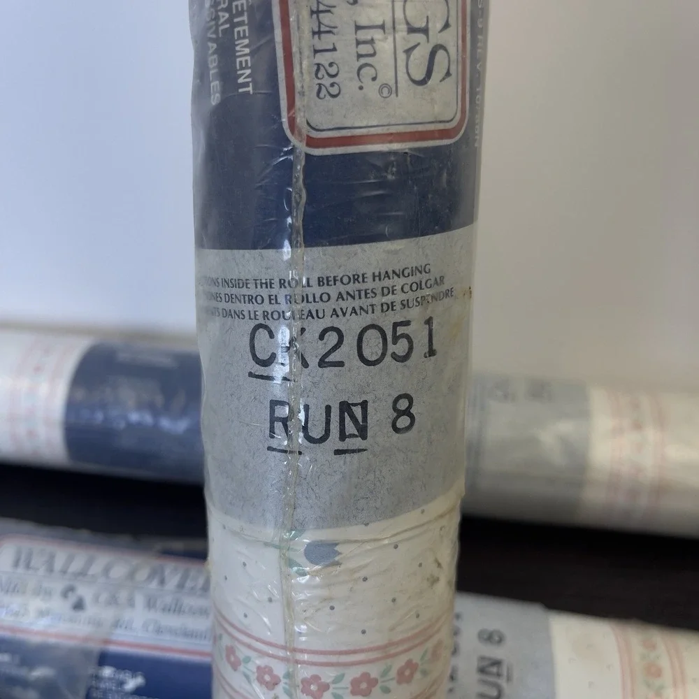 Vintage C&A Wallcoverings Floral Border Wallpaper Lot 3 Rolls CK2051 Run 8‎ NOS